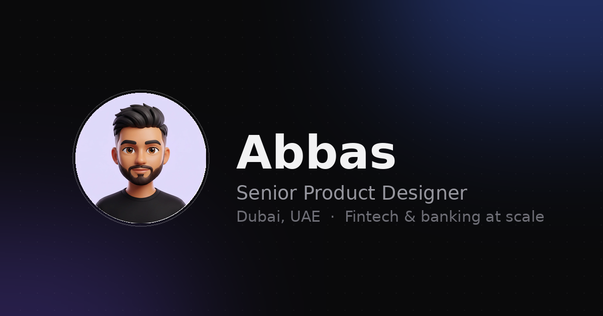 Abbas · Senior Product Designer