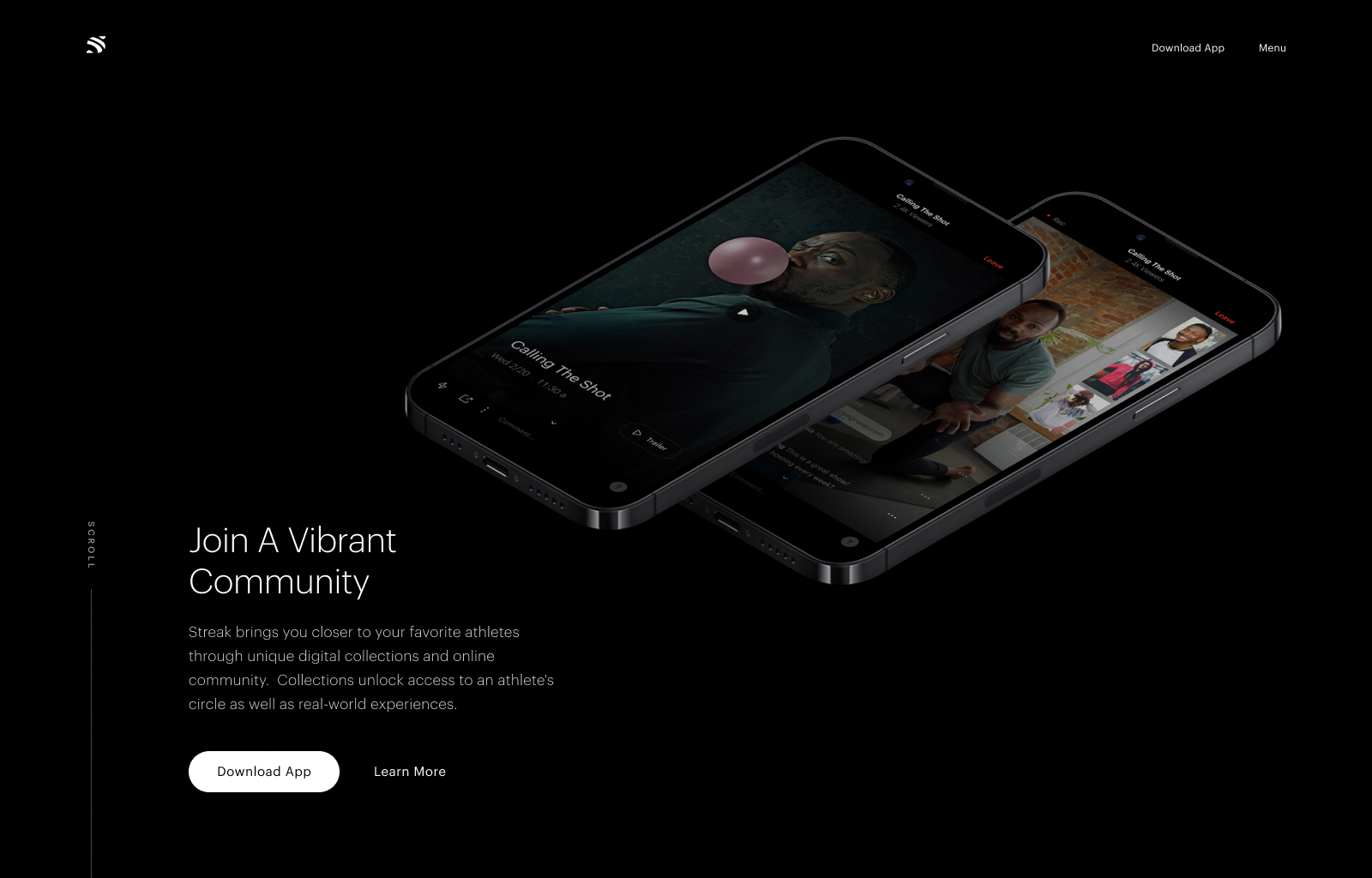 Streak product page, desktop